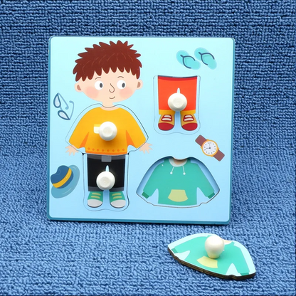 Wooden Fruit Puzzle for Kids | Boosts Cognitive Growth and Fine Motor Skills