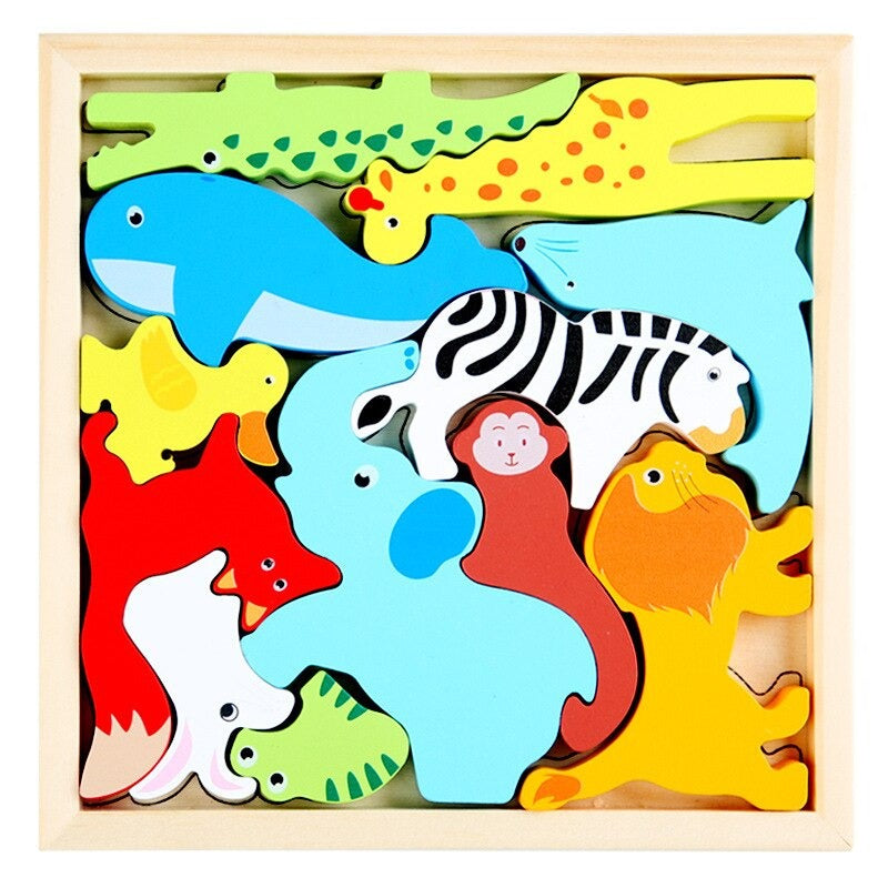 Wooden Shape Puzzle for Kids | Safe Motor Skills Development