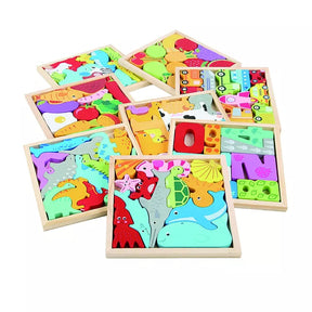 Wooden Shape Puzzle for Kids | Safe Motor Skills Development