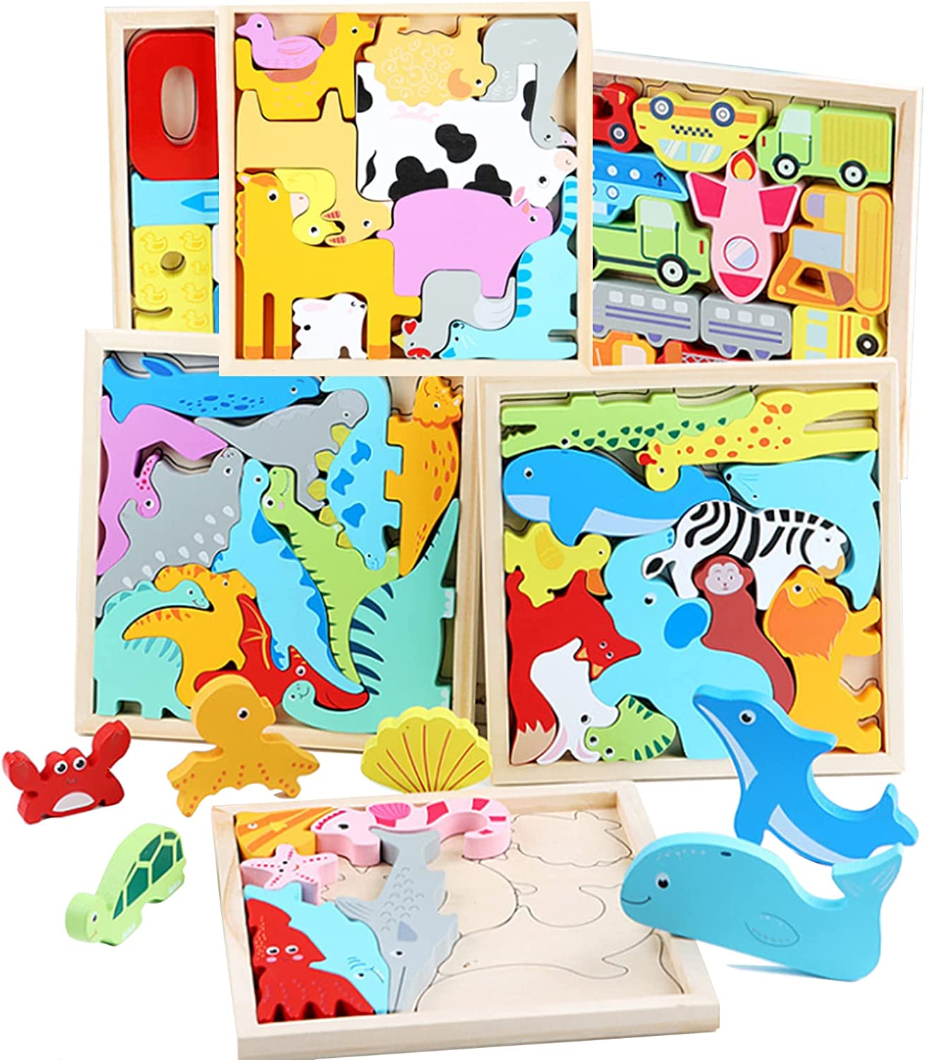 Wooden Shape Puzzle for Kids | Safe Motor Skills Development