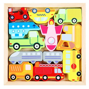 Wooden Shape Puzzle for Kids | Safe Motor Skills Development
