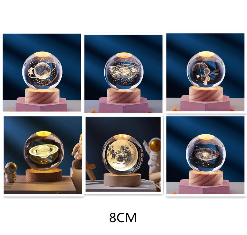 3D Night Lamp | Stylish USB Crystal Lighting