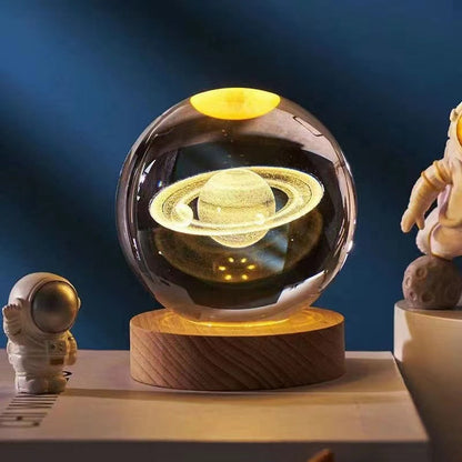3D Crystal Night Light | USB-Powered Ambient Lamp