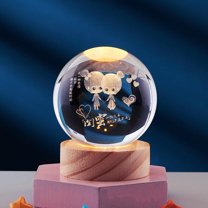 3D Night Lamp | Stylish USB Crystal Lighting