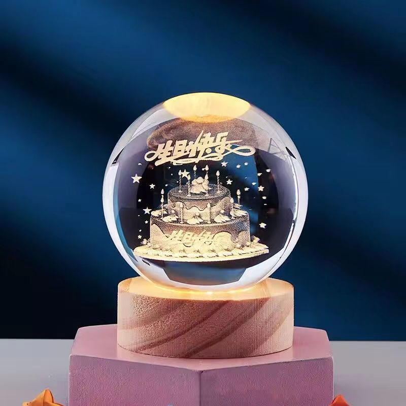 3D Night Lamp | Stylish USB Crystal Lighting