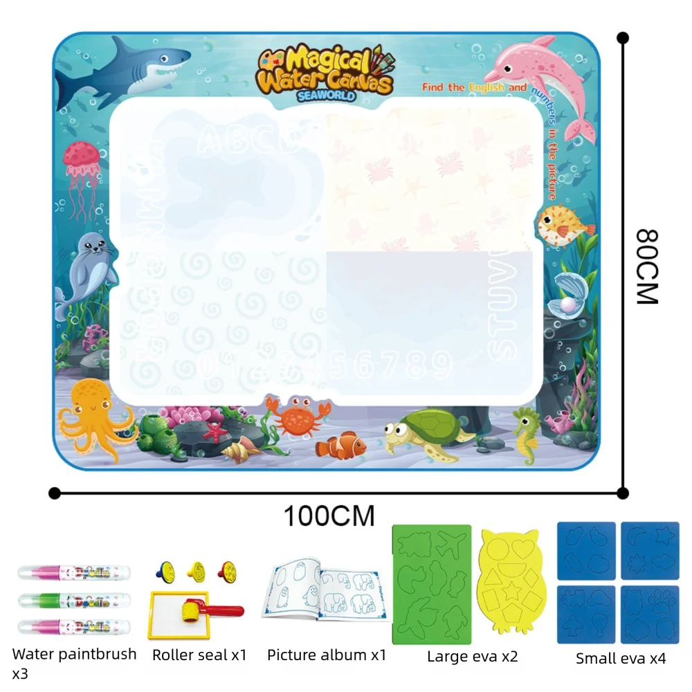 Extra Large Water Drawing Mat | Non-Toxic, Mess-Free Creative Fun