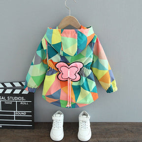 Stylish Girls Raincoat | Lightweight Waterproof Design with Butterfly Drawstring