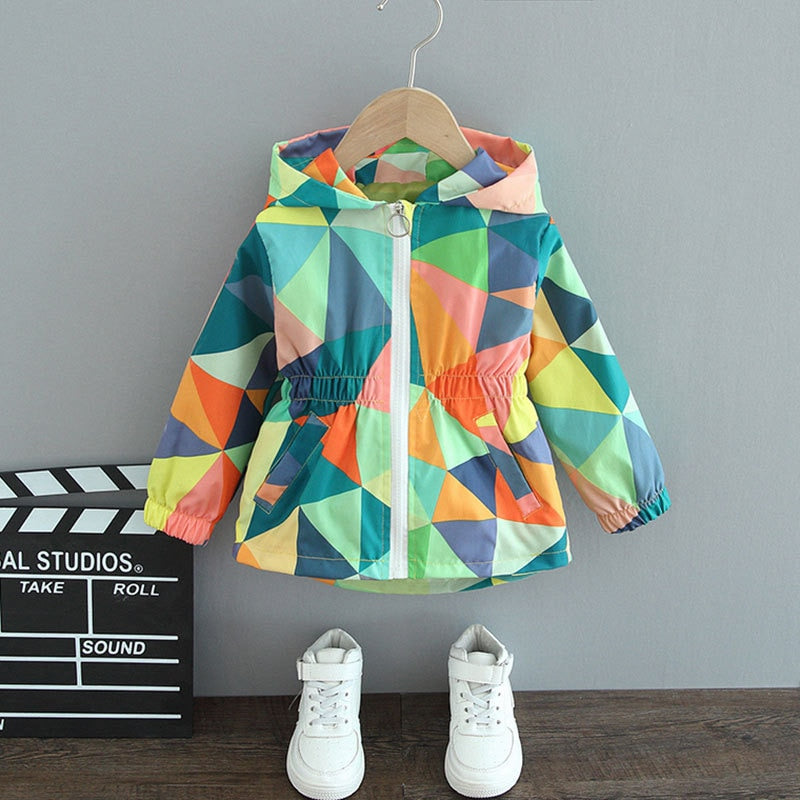 Stylish Girls Raincoat | Lightweight Waterproof Design with Butterfly Drawstring