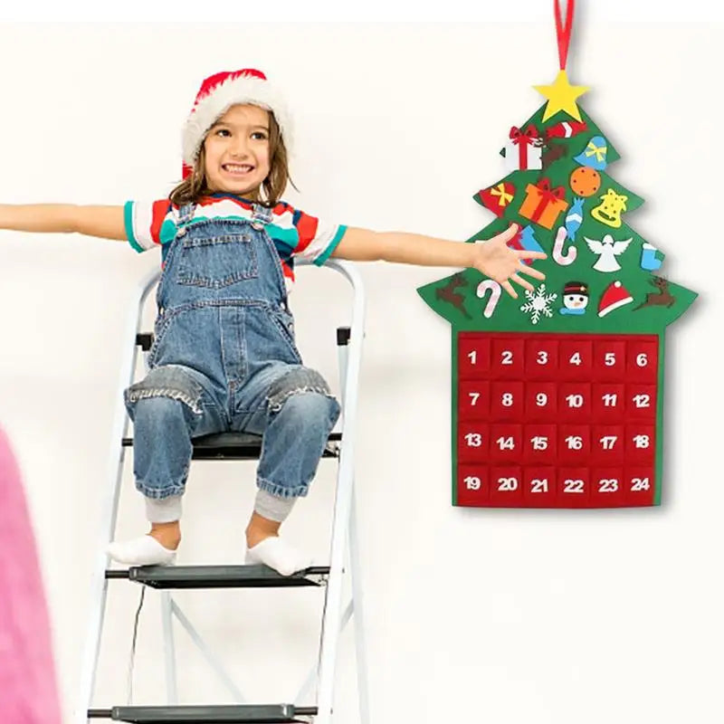 Felt Advent Calendar | 24 Fillable Pockets for Holiday Surprises