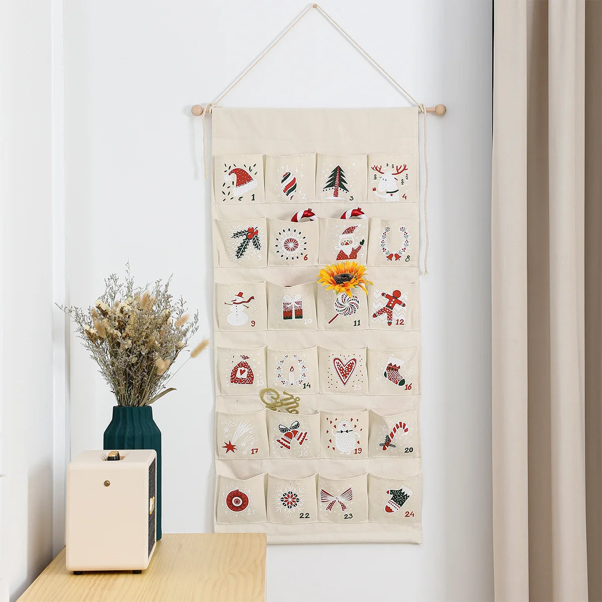Advent Calendar with Large Pockets | Interactive Countdown for Kids
