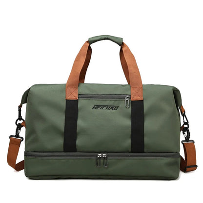 Fitness Gym Bag with Shoe Compartment | Wet/Dry Separation for Travel Convenience