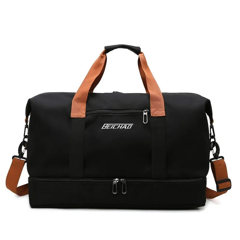 Fitness Gym Bag with Shoe Compartment | Wet/Dry Separation for Travel Convenience