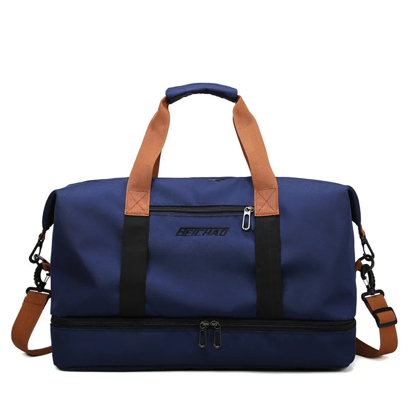 Fitness Gym Bag with Shoe Compartment | Wet/Dry Separation for Travel Convenience