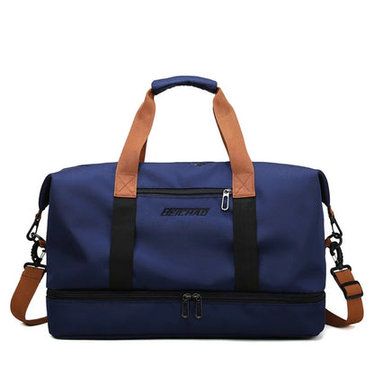 Fitness Gym Bag with Shoe Compartment | Wet/Dry Separation for Travel Convenience