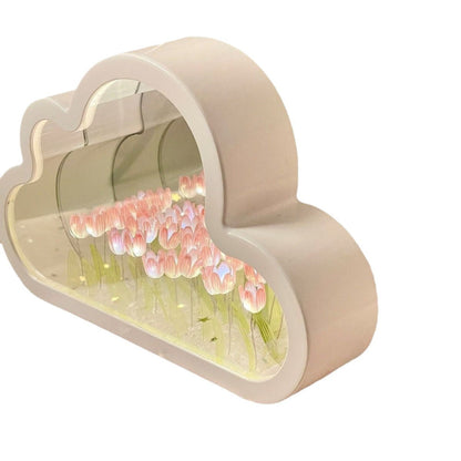 LED Floral Infinity Mirror Lamp | Elegant Warm White Glow
