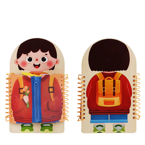 Wooden Activity Board for Toddlers | Develops Fine Motor Skills and Independence