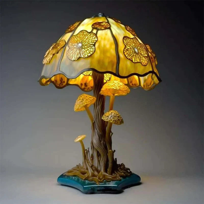 Stained Glass Ambient Lamp | Handcrafted Colorful Light Fixture