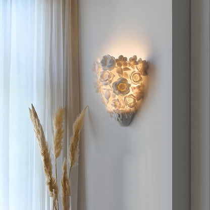 Ceramic Flower Wall Lamp | Elegant Floral Design for Home Decor