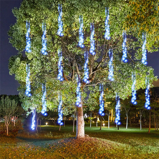Outdoor LED String Lights | Meteor Shower Effect for Gardens