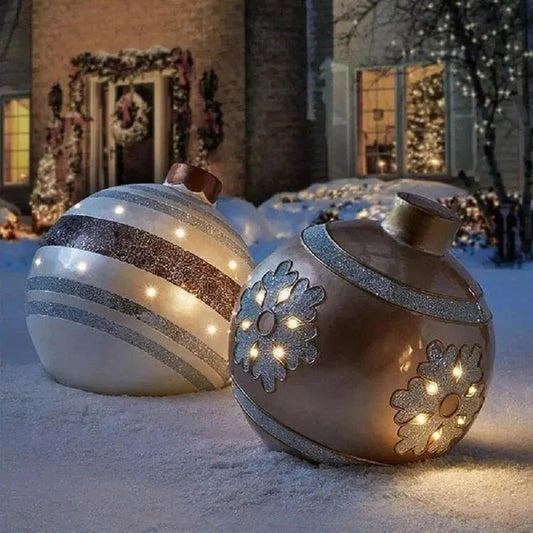 Inflatable Christmas Ornament Ball | Durable PVC for Outdoor Decor