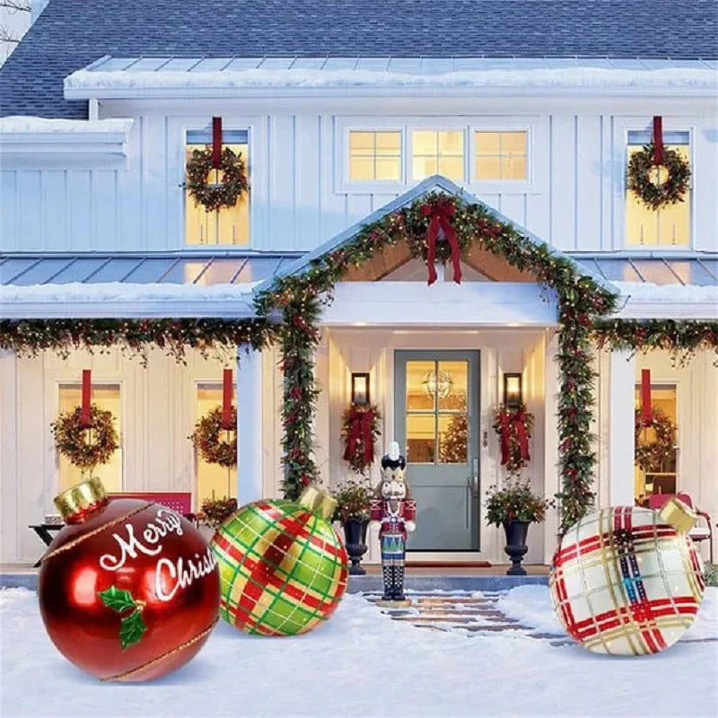 Inflatable Christmas Ornament Ball | Durable PVC for Outdoor Decor