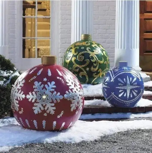 Inflatable Christmas Ornament Ball | Durable PVC for Outdoor Decor