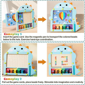 Wooden Magnetic Ball Maze | Fun Challenge with Colorful Beads