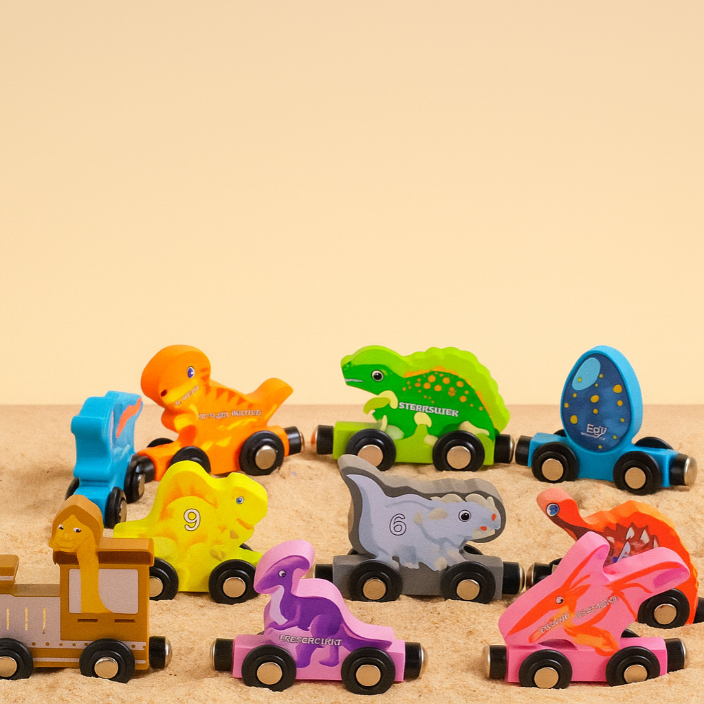 Wooden Magnetic Train Set | Colorful Learning & Motor Skills