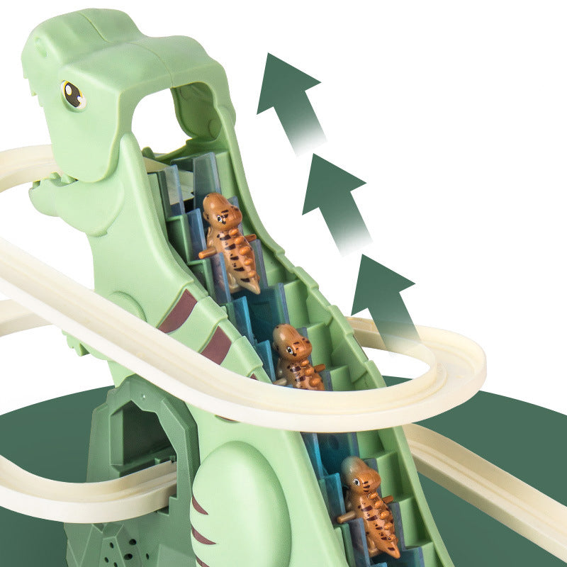 Dinosaur Racing Track Toy | Automatic Climbing with LED Lights