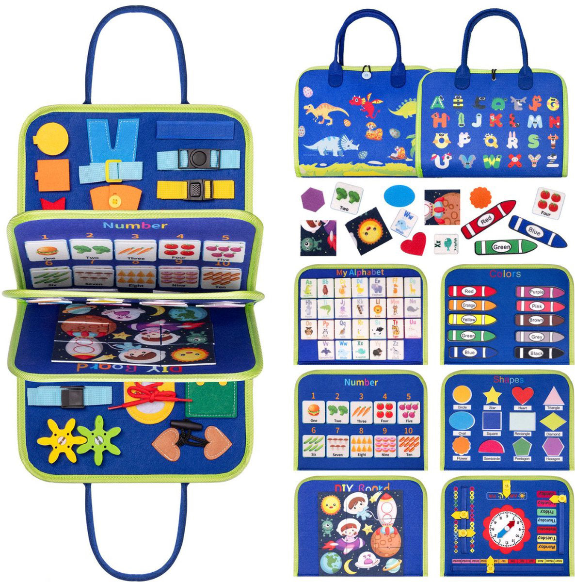 Toddler Activity Fabric Book | Develops Motor Skills Through Sensory Play