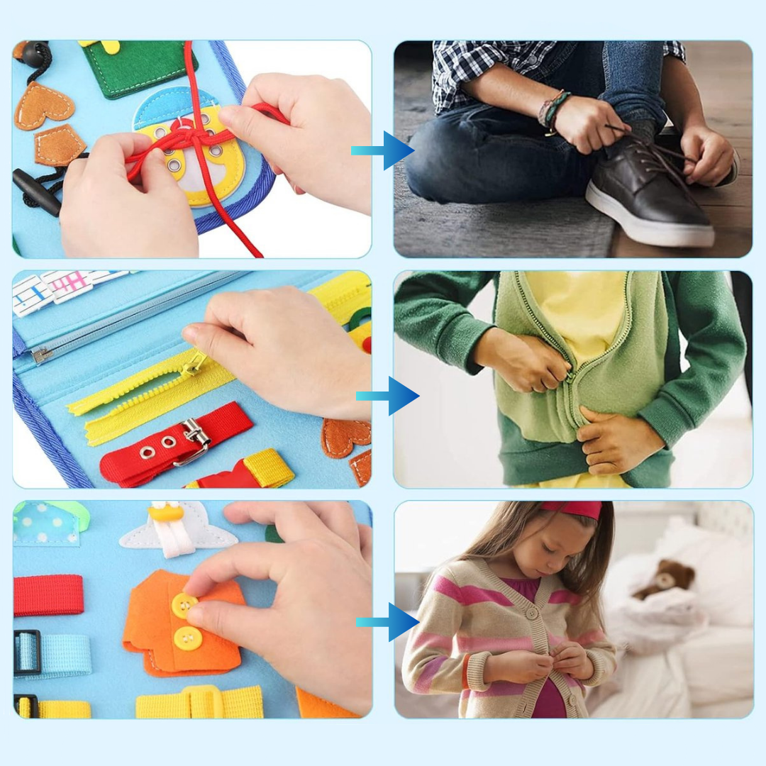 Toddler Activity Fabric Book | Develops Motor Skills Through Sensory Play