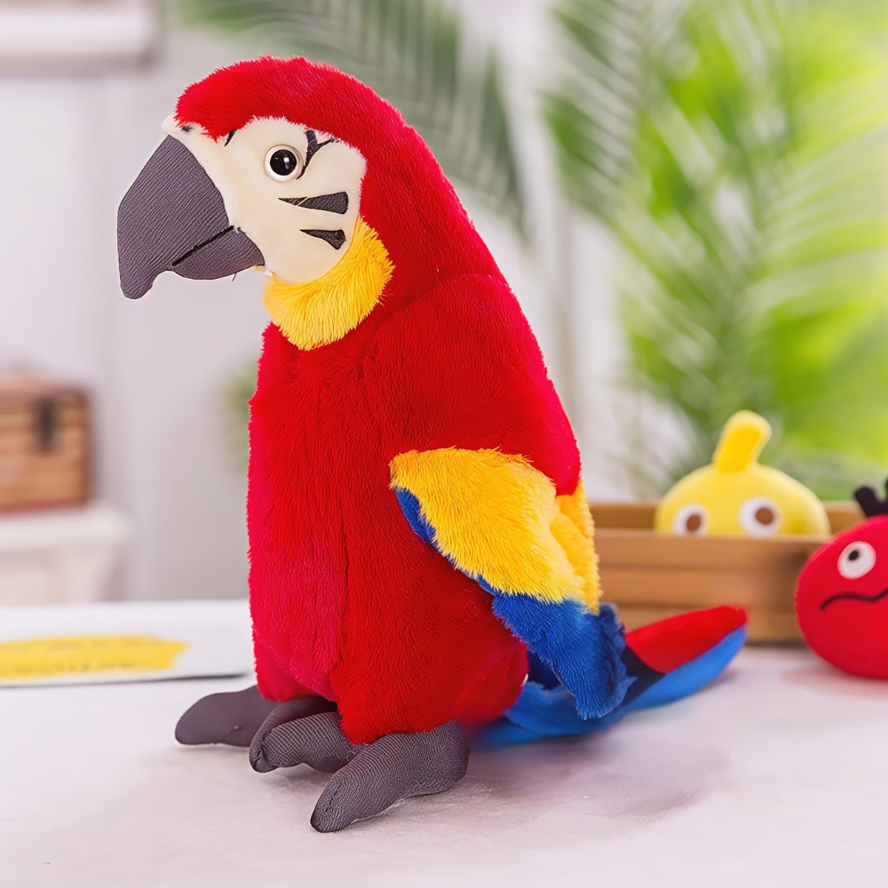 Interactive Talking Parrot Toy | Soft Plush Voice Mimics