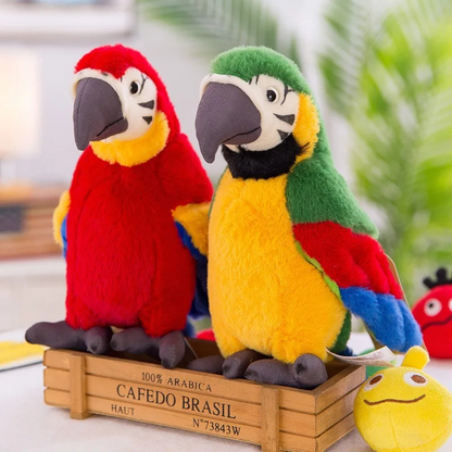 Interactive Talking Parrot Toy | Soft Plush Voice Mimics
