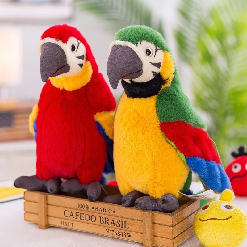 Interactive Talking Parrot Toy | Soft Plush Voice Mimics