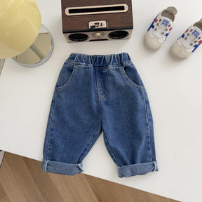 Kids Relaxed Fit Denim Jeans | Comfy Cotton for Active Play