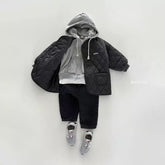 Boys' Warm Quilted Jacket | Stylish Cotton for Cold Days