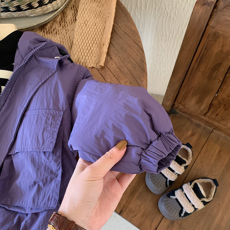 Boys' Water-Resistant Windbreaker Jacket | Stylish Hooded Design for Active Kids