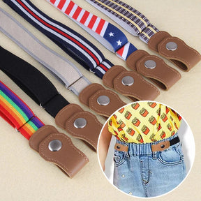 Adjustable Elastic Kids Belt | Flexible No-Buckle Design for Comfort