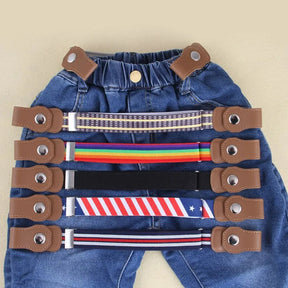 Adjustable Elastic Kids Belt | Flexible No-Buckle Design for Comfort