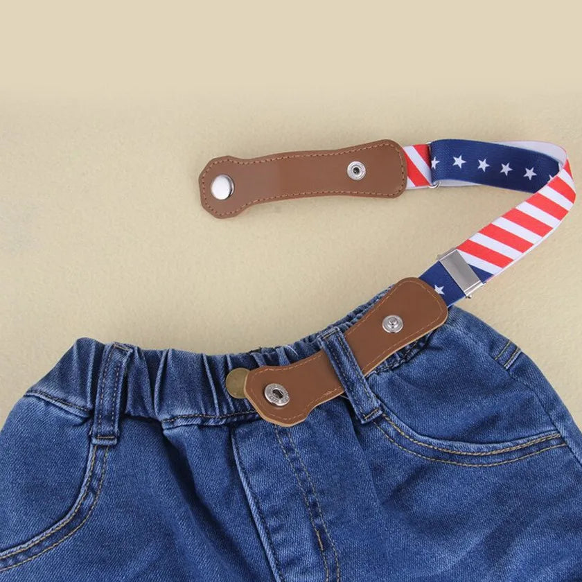 Adjustable Elastic Kids Belt | Flexible No-Buckle Design for Comfort