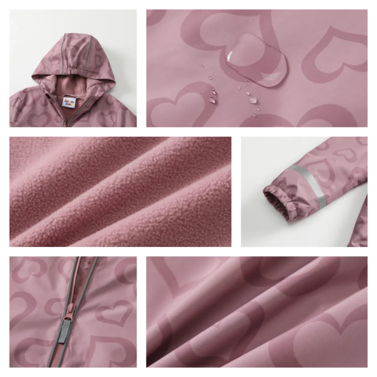 Kids Waterproof Softshell Jacket | Hooded Fleece Lining for Comfort