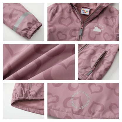 Kids Waterproof Softshell Jacket | Hooded Fleece Lining for Comfort