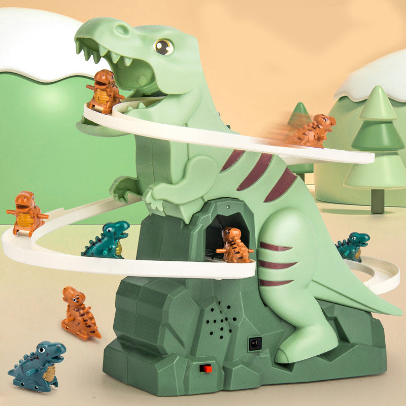 Dinosaur Race Track Set | Automatic Climbing Cars with LED Lights