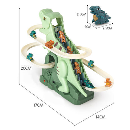 Dinosaur Race Track Set | Automatic Climbing Cars with LED Lights