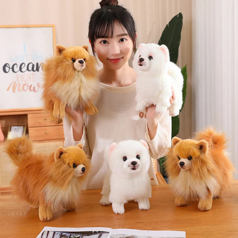 Pomeranian Dog Plush Toy | Soft, Cuddly 12-Inch Companion