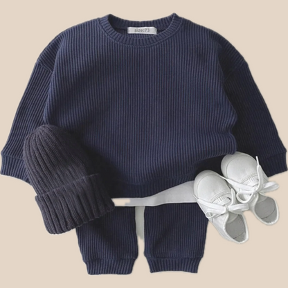 Kids’ Waffle Pajama Set | Soft Cotton Long Sleeve Top and Pants