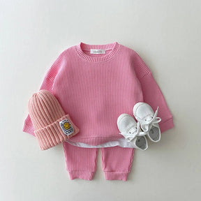 Kids’ Waffle Pajama Set | Soft Cotton Long Sleeve Top and Pants
