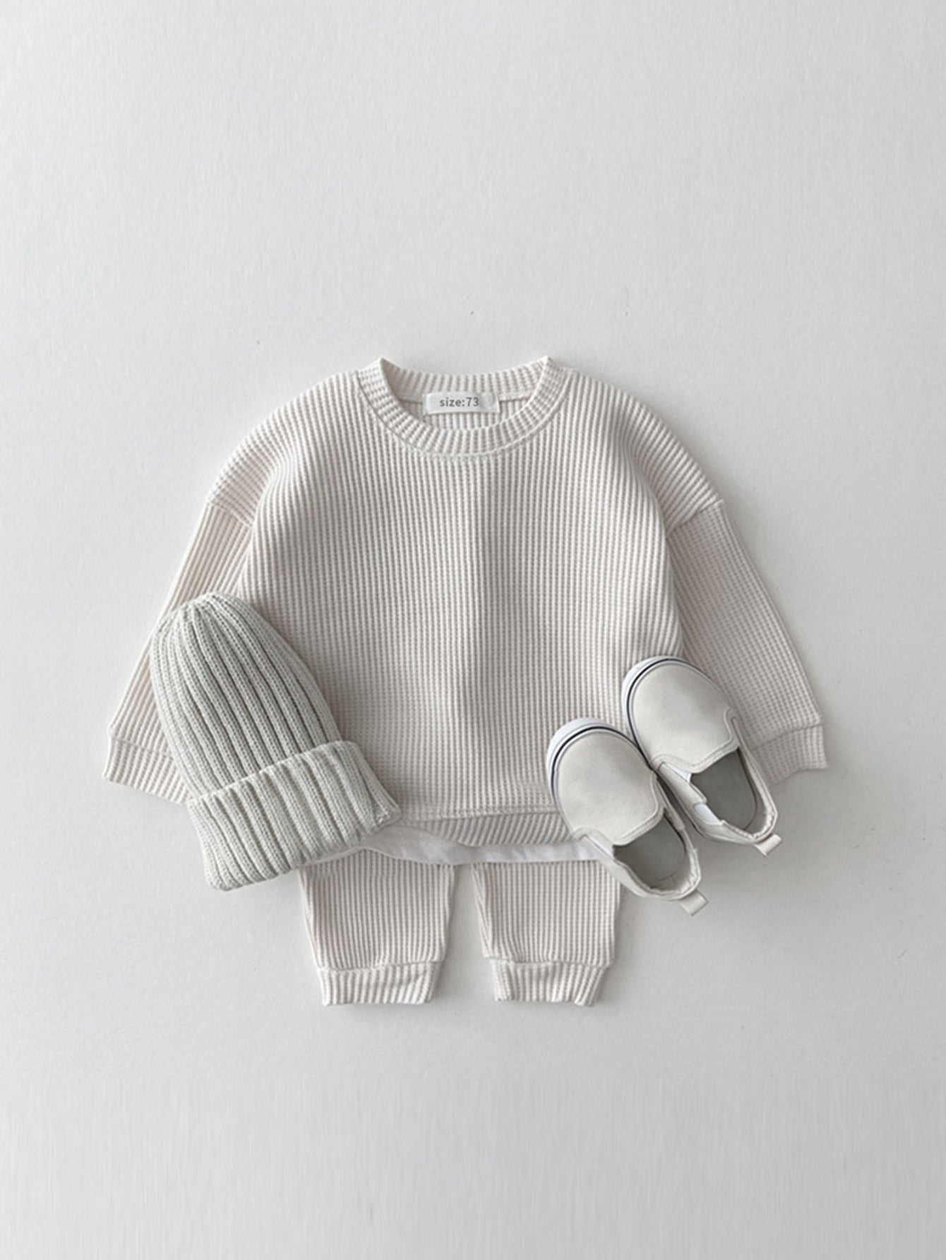 Kids’ Waffle Pajama Set | Soft Cotton Long Sleeve Top and Pants