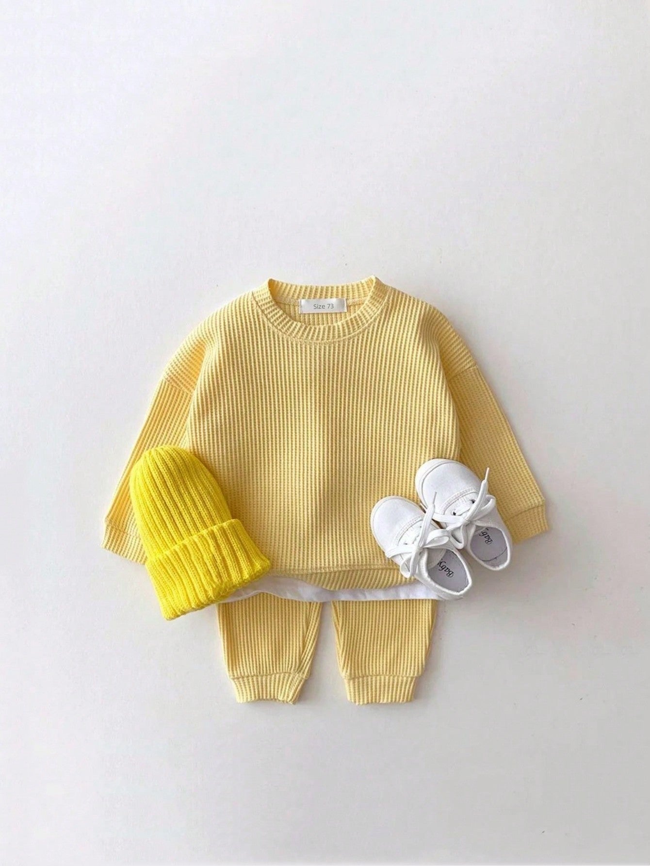 Kids’ Waffle Pajama Set | Soft Cotton Long Sleeve Top and Pants