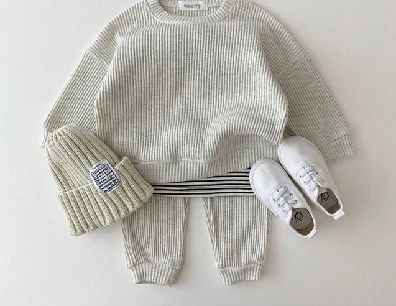 Kids’ Waffle Pajama Set | Soft Cotton Long Sleeve Top and Pants
